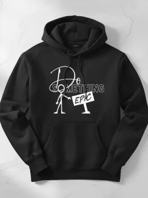 Black premium hoodie minimalist streetwear essential Black premium hoodie minimalist streetwear essential