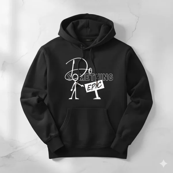 Black premium hoodie minimalist streetwear essential