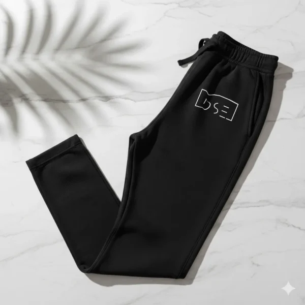 Black premium sweatpants relaxed fit streetwear