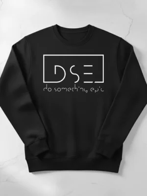 Black premium sweatshirt minimalist streetwear essential Black premium sweatshirt minimalist streetwear essential