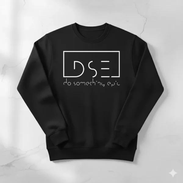 Black premium sweatshirt minimalist streetwear essential Black premium sweatshirt minimalist streetwear essential