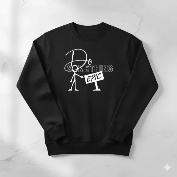 Black premium sweatshirt relaxed fit streetwear essential Black premium sweatshirt relaxed fit streetwear essential