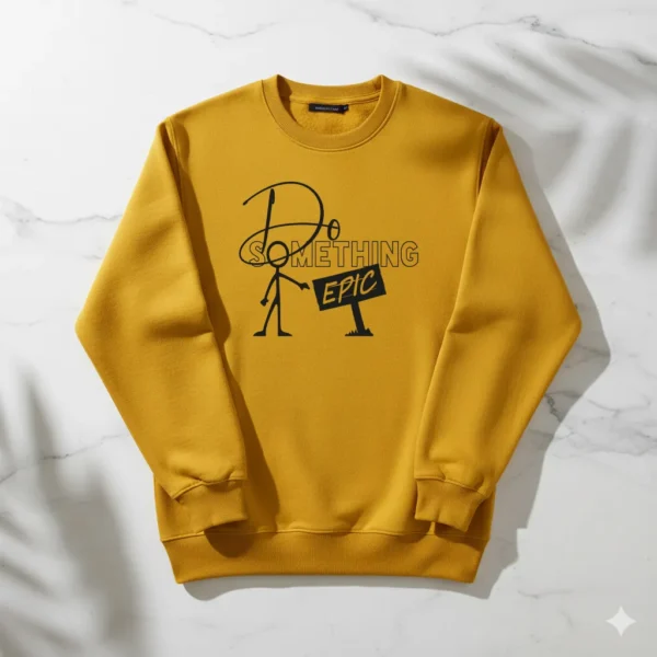 Golden yellow premium sweatshirt relaxed fit streetwear Golden yellow premium hoodie relaxed fit streetwear