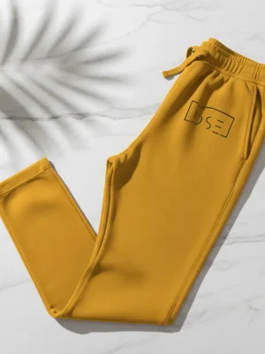 Golden yellow premium sweatpants relaxed fit