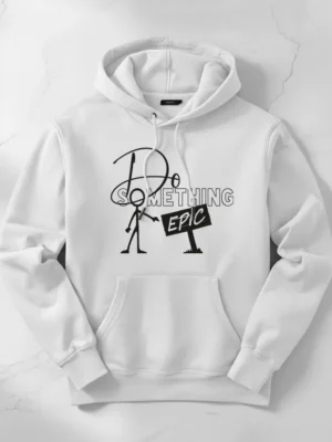 White premium hoodie minimalist everyday streetwear