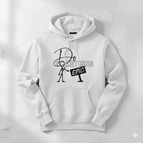 White premium hoodie minimalist everyday streetwear
