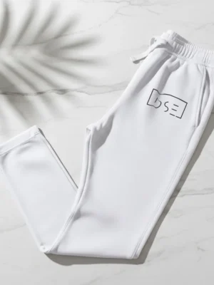 White premium sweatpants relaxed fit streetwear