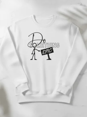 White premium sweatshirt minimalist streetwear essential White premium sweatshirt minimalist streetwear essential