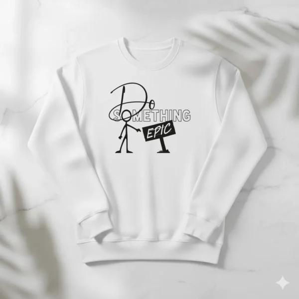 White premium sweatshirt minimalist streetwear essential