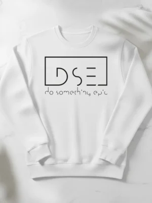 White premium sweatshirt streetwear relaxed fit